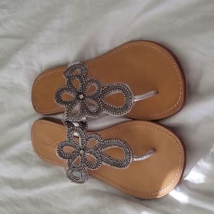 Sparkly Flip Flop Sandals